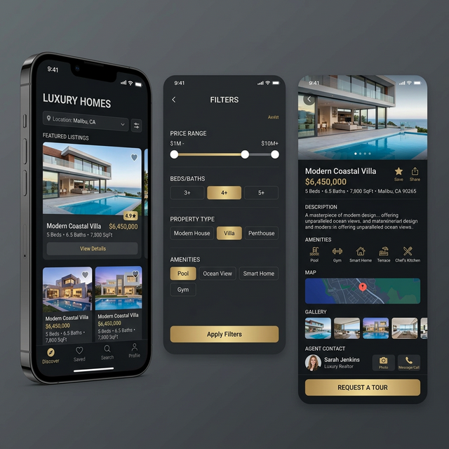 Real Estate App UI/UX - Property Search Feature