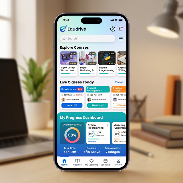 E-Learning Platform Mobile App - Educational Technology